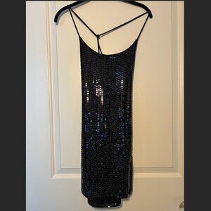 Sabora Black Sequin Mini Dress